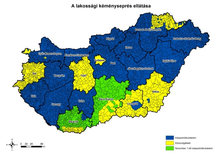 Kéményseprés országos térkép