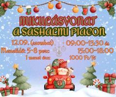 Mikulás-vonat a Sashalmi Piacon