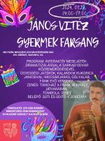 János vitéz gyermek farsang plakát. Időpont: 2024.01.27. 14:00-17:00