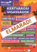 2024. szeptember 13-15. Kertvárosi Vigasságok elmarad.