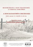 MEGEMLÉKEZÉS A DONI TRAGÉDIÁRÓL A CINKOTAI TEMETŐBEN