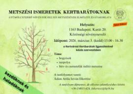 METSZÉSI ISMERETEK  KERTBARÁTOKNAK - plakát