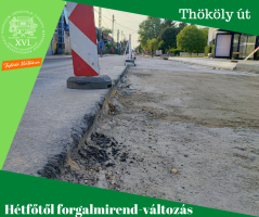 Forgalmi rend változás a Thököly úton