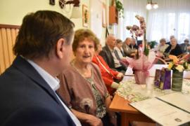 Filor Ferencné Erzsike néni köszöntése 95. születésnapja alkalmából.