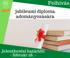 Felhívás jubileumi diploma adományozására