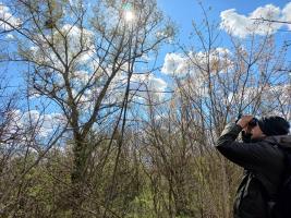 A Madártani Egyesület munkatársai is csatlakoztak a területbejáráshoz.