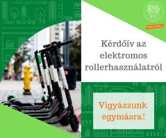 Kérdőív az elektromos rollerek használatáról.