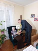 Pölhe Józsefné köszöntése 90. születésnapja alkalmából.