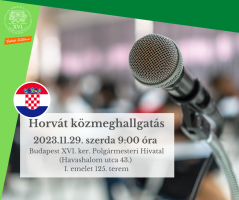 Közmeghallgatást tart a Horvát Önkormányzat