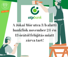 Ideiglenes zárvatartás az OTP-bankfióknál