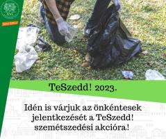 Önkéntesek jelentkezését várjuk a TeSzedd! szemétszedési akcióra.