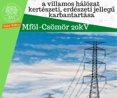 a villamos hálózat kertészeti, erdészeti jellegű karbantartása Mföl-Csömör 20kV