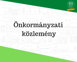 Önkormányzati közlemény