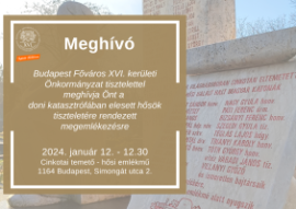 Meghívó megemlékezésre