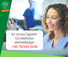 Az orvosi ügyelet új telefonos elérhetősége: +36-70/333-6194