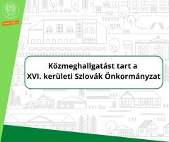 Közmeghallgatást tart a  XVI. kerületi Szlovák Önkormányzat