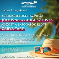 plakát a színház nyári szünetéről