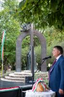 Kovács Péter beszédet a Kertvárosi Olimpikonok Parkjában augusztus 20-a alkalmából