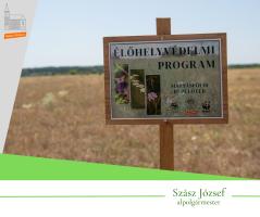 élőhelyvédelmi program - tábla