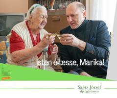 Dékány Józsefnét köszöntötte 95. születésnapja alkalmából Szász József alpolgármester