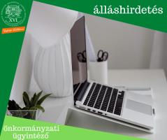 A kreatívon olvasható szöveg: álláshirdetés - önkormányzati ügyintéző