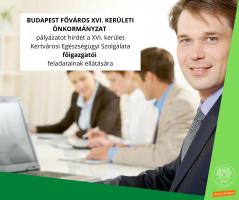 BUDAPEST FŐVÁROS XVI. KERÜLETI ÖNKORMÁNYZAT  pályázatot hirdet a XVI. kerület Kertvárosi Egészségügyi Szolgálata főigazgatói  feladatainak ellátására