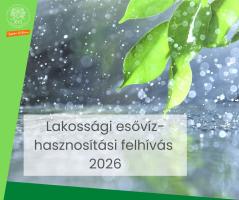  Lakossági esővíz hasznosítási felhívás 2026