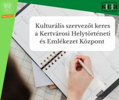Kulturális szervezőt keres a Kertvárosi Helytörténeti és Emlékezet Központ  - krea
