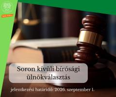 Soron kívüli bírósági ülnökválasztást tartanak - plakát
