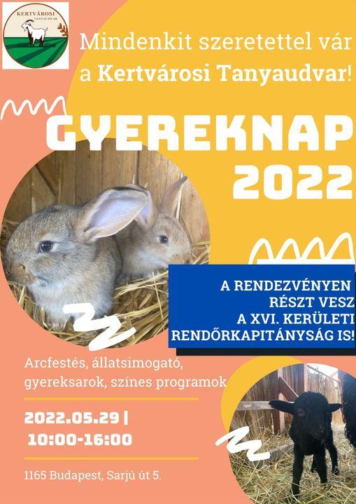 kertvárosi tanyaudvar gyereknap plakát