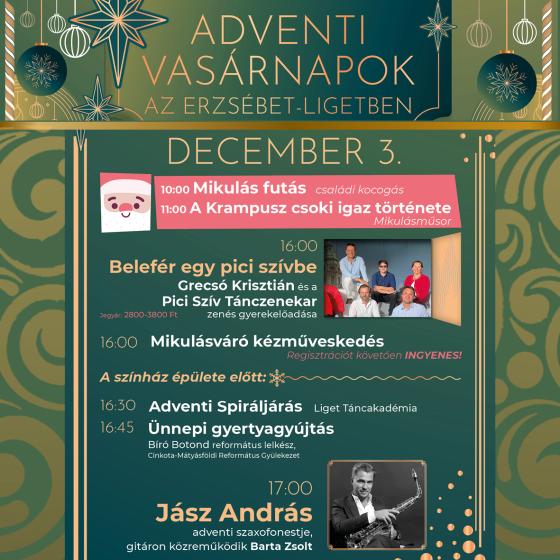 Az I. adventi gyertyagyújtás részletes programja