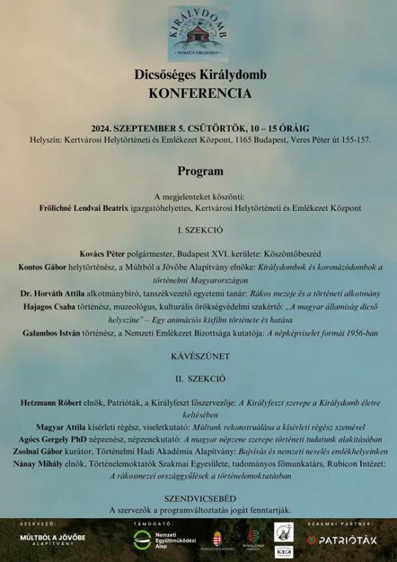A konferencia részletes leírása a szöveges résznél található