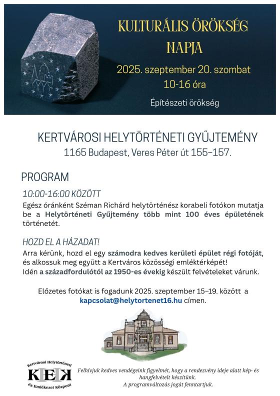 Kulturális Örökség Napja plakát