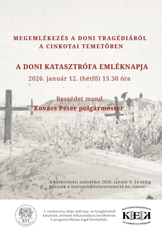 MEGEMLÉKEZÉS A DONI TRAGÉDIÁRÓL A CINKOTAI TEMETŐBEN