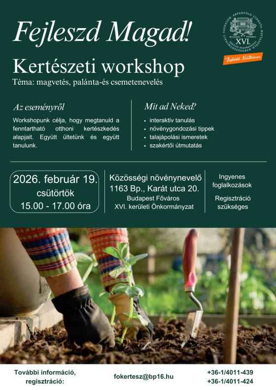 Fejleszd Magad! - Kertészeti workshop - plakát
