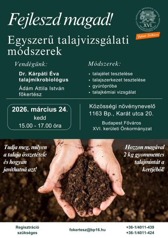 Fejleszd magad! Egyszerű talajvizsgálati módszerek plakát