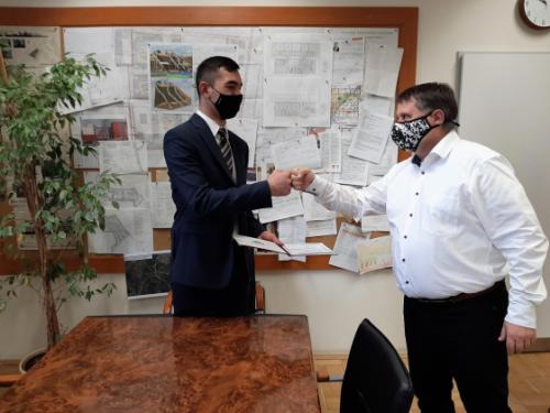 Kovács Péter polgármester és Vadász Dániel