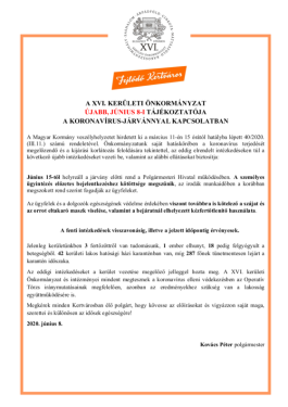 koronavírus tájékoztatás 2020_06_08