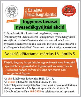 tavaszi nyesedékgyűjtési akció