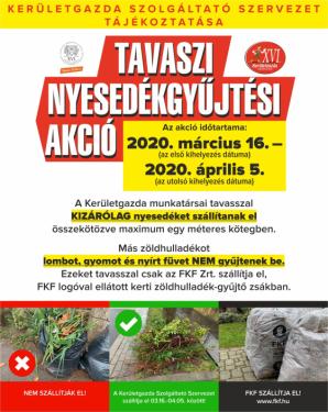 tavaszi nyesedékgyűjtési akció tájékoztatás
