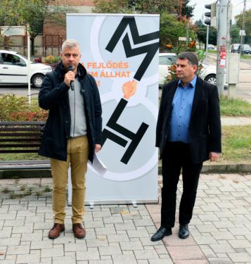 Kovács Péter polgármester és Szatmáry Kristóf országgyűlési képviselő