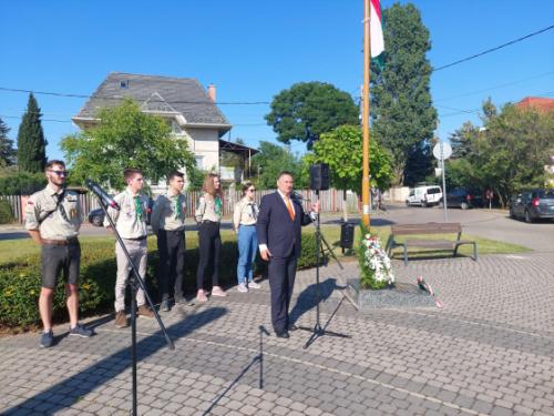 Kovács Péter polgármester beszéde a Trianon-emlékműnél