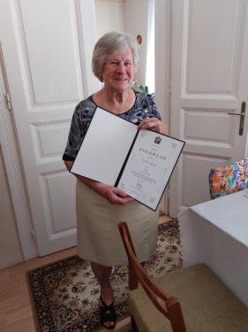 Puzder Lajosné köszöntése 90. születésnapja alkalmából.