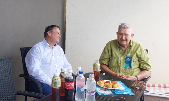 Hajnal Máté köszöntése 90. születésnapja alkalmából.