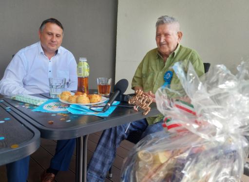 Hajnal Máté köszöntése 90. születésnapja alkalmából.