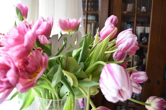 Erzsi néni köszöntése 100. születésnapja alkalmából.