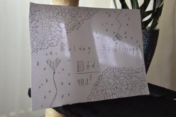 Erzsi néni köszöntése 100. születésnapja alkalmából.