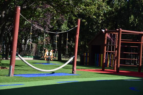 Margaréta Óvoda Monoki utcai épületének megújult udvara