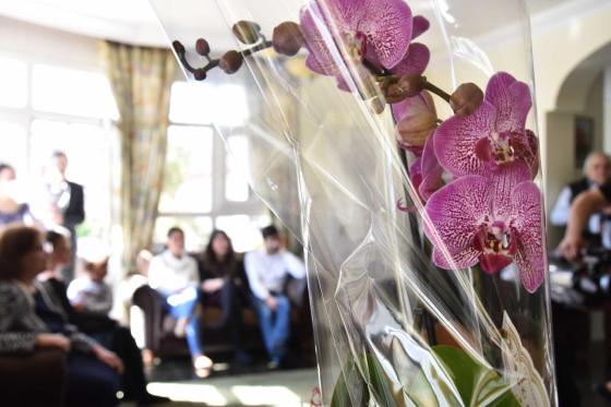 A 90 éves Ilona néni köszöntése.