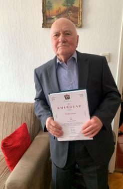 Tordai Jánost köszöntése 90. születésnapja alkalmából.